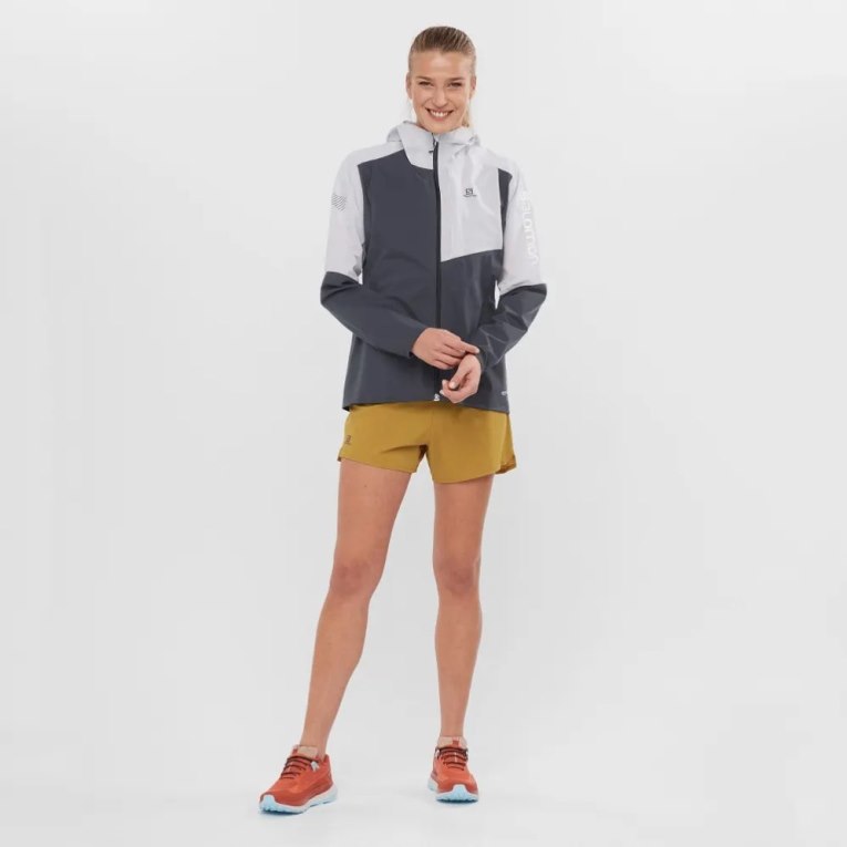 Salomon Bonatti Trail Women's Shell Jackets Black / White | CA 50H64